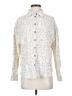 MIOU MUSE Print Ivory Long Sleeve Button-Down Shirt Size S - photo 1