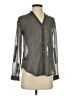 Ann Taylor 100% Polyester Polka Dots Gray Long Sleeve Blouse Size XS - photo 1