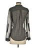 Ann Taylor 100% Polyester Polka Dots Gray Long Sleeve Blouse Size XS - photo 2