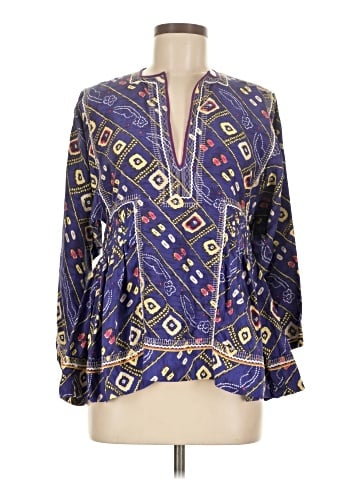 Isabel Marant Long Sleeve Silk Top (view 1)