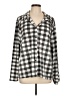 Pink Label Checkered-gingham Gray Long Sleeve Blouse Size L (estimated) - photo 1