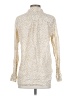 Gap 100% Linen Animal Print Ivory Long Sleeve Blouse Size XS - photo 2