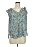 Ann Taylor LOFT 100% Polyester Blue Sleeveless Blouse Size M - photo 1