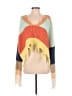 Storia 100% Acrylic Color Block Orange Pullover Sweater Size M - photo 1