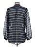 Zoe & Sam Stripes Gray 3/4 Sleeve Blouse Size M - photo 2