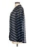 Zoe & Sam Stripes Gray 3/4 Sleeve Blouse Size M - photo 5
