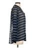 Zoe & Sam Stripes Gray 3/4 Sleeve Blouse Size M - photo 4