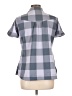 Houdini 100% Polyester Checkered-gingham Gray Short Sleeve Blouse Size L - photo 2
