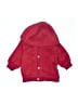 First Impressions Red Zip Up Hoodie Size 0-3 mo - photo 1