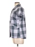 Houdini 100% Polyester Checkered-gingham Gray Short Sleeve Blouse Size L - photo 5