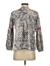 Solitaire 100% Cotton Gray 3/4 Sleeve Blouse Size S - photo 2