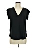 Sweet Rain 100% Polyester Black Short Sleeve Blouse Size M - photo 1