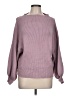 Line & Dot Solid Purple Pullover Sweater Size L - photo 1