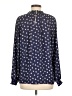 Ann Taylor LOFT Outlet 100% Polyester Blue Long Sleeve Blouse Size M - photo 2