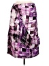 Ali Ro 100% Silk Graphic Purple Silk Skirt Size 8 - photo 1