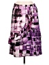 Ali Ro 100% Silk Graphic Purple Silk Skirt Size 8 - photo 2