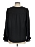 Ann Taylor LOFT 100% Polyester Black Long Sleeve Blouse Size M - photo 2