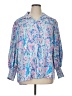 Unbranded 100% Polyester Print Blue 3/4 Sleeve Blouse Size XL - photo 1