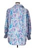 Unbranded 100% Polyester Print Blue 3/4 Sleeve Blouse Size XL - photo 2