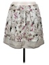 Gap 100% Polyester Floral Gray Casual Skirt Size 8 - photo 1