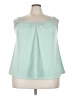 White Birch Green Sleeveless Blouse Size 3X - photo 1