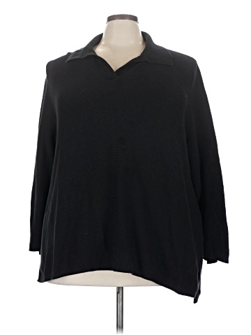 Ulla Popken Long Sleeve Polo (view 1)