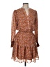 Lush 100% Polyester Paisley Brown Cocktail Dress Size M - photo 1