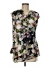 Adam Lippes 100% Polyester Floral Black Sleeveless Blouse Size 6 - photo 1