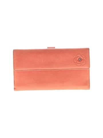 Chanel Coral Leather Camellia CC Flap Wallet Long (view 1)