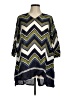 Masai Chevron-herringbone Blue 3/4 Sleeve Blouse Size M - photo 1
