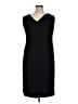 Maya Brooke Solid Black Cocktail Dress Size 16 - photo 2