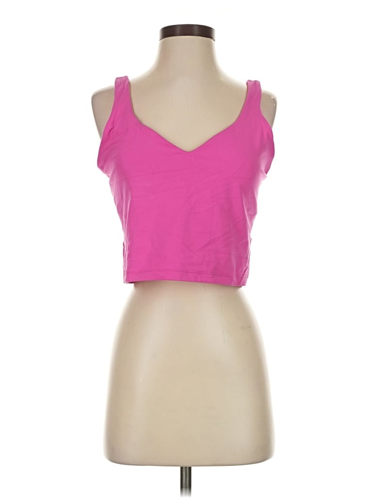 Pre-owned Lululemon Athletica Tank Top Pink Strapless Neckline Tops