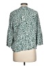Como Blu 100% Rayon Animal Print Green 3/4 Sleeve Blouse Size L - photo 2