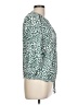 Como Blu 100% Rayon Animal Print Green 3/4 Sleeve Blouse Size L - photo 4