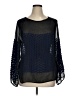 Samuel Dong 100% Polyester Black Long Sleeve Blouse Size XL - photo 1