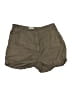 Humanoid 100% Linen Solid Green Khaki Shorts Size S - photo 1