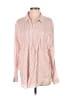 1.State 100% Rayon Stripes Pink Long Sleeve Blouse Size M - photo 1