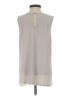 Jennifer Lopez 100% Polyester Silver Sleeveless Blouse Size S - photo 2