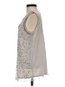 Jennifer Lopez 100% Polyester Silver Sleeveless Blouse Size S - photo 5
