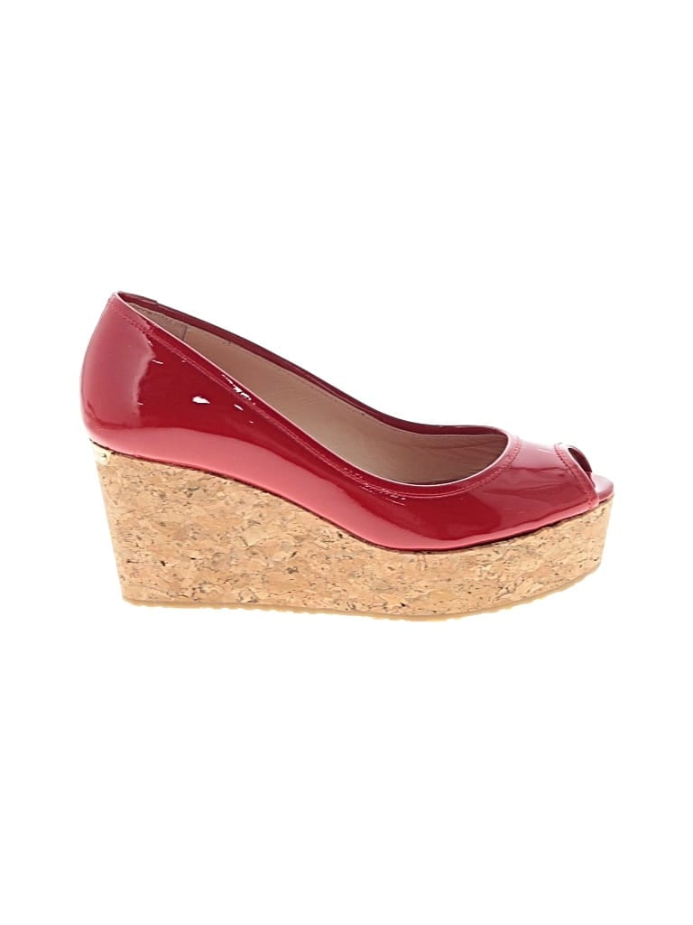 Pre-owned Jimmy Choo Wedges In Red