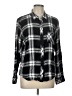Rails 100% Rayon Plaid Black Long Sleeve Button-Down Shirt Size L - photo 1