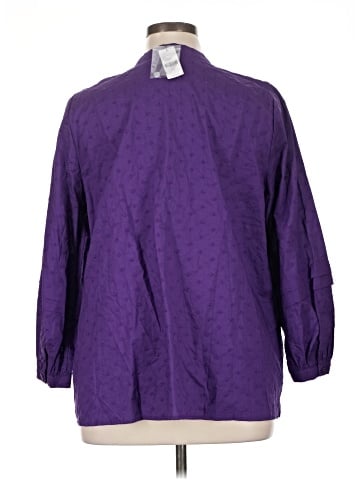 Lane Bryant 3/4 Sleeve Button-Down Shirt (view 2)