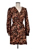 Sandro 100% Silk Animal Print Orange Cocktail Dress Size EU (FR) 40 / US 8 - photo 1