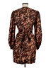 Sandro 100% Silk Animal Print Orange Cocktail Dress Size EU (FR) 40 / US 8 - photo 2