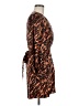 Sandro 100% Silk Animal Print Orange Cocktail Dress Size EU (FR) 40 / US 8 - photo 4