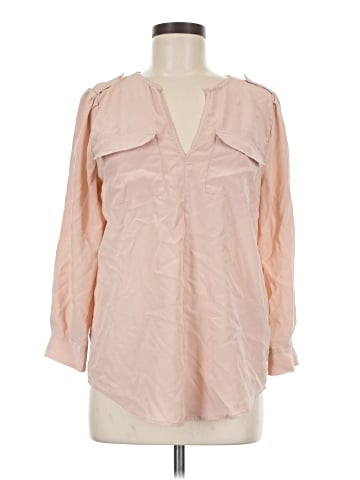 Joie Long Sleeve Silk Top (view 1)