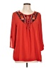 Valerie Stevens 100% Polyester Red 3/4 Sleeve Blouse Size L - photo 1