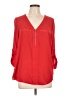 A. Byer 100% Polyester Red Long Sleeve Blouse Size L - photo 1