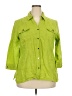 JM Collection Green 3/4 Sleeve Button-Down Shirt Size 18 - photo 1