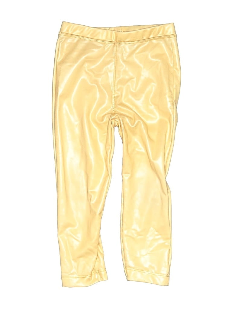Pre-owned Monica + Andy Kids' Track Pants In Gold